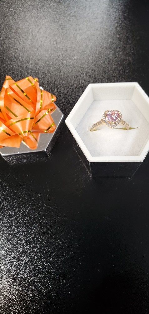 Gold Pink Ring