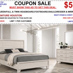 Queen Bed With Dresser Mirror 