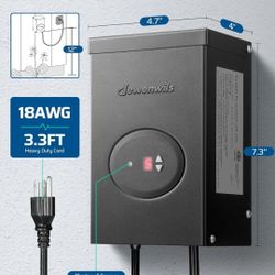 DEWENWILS 120W Low Voltage Landscape Transformer, Outdoor Transformer with Timer
