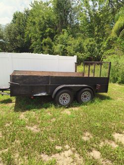 Tandem Axle Utility Trailer with Wood Sides 6x12