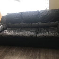Natuzzi Leather Sofa With Bed