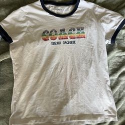 Rare Coach Rainbow Tee Size Large Women’s Shirt