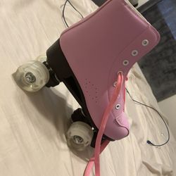Pink Roller Skates With Light Up Wheels 