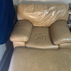 Leather Loveseat 