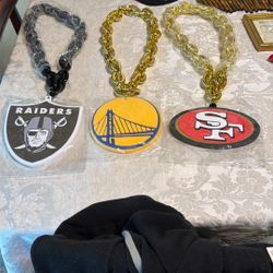 Raiders N Niners And Warriors Chains $25 Each
