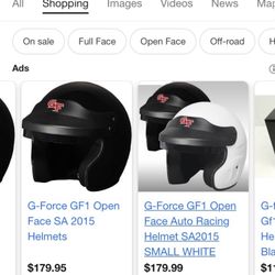 BRAND NEW G-FORCE OPEN FACE AUTO RACING HELMET ADULT SMALL