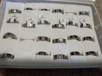 Silver rings bracelets earrings