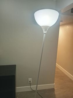 White Torchiere Floor Lamp