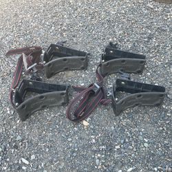 Lot of 4 Yakima TLC Kayak Canoe Roof Rack Saddles w Straps Mounts For Round Bars