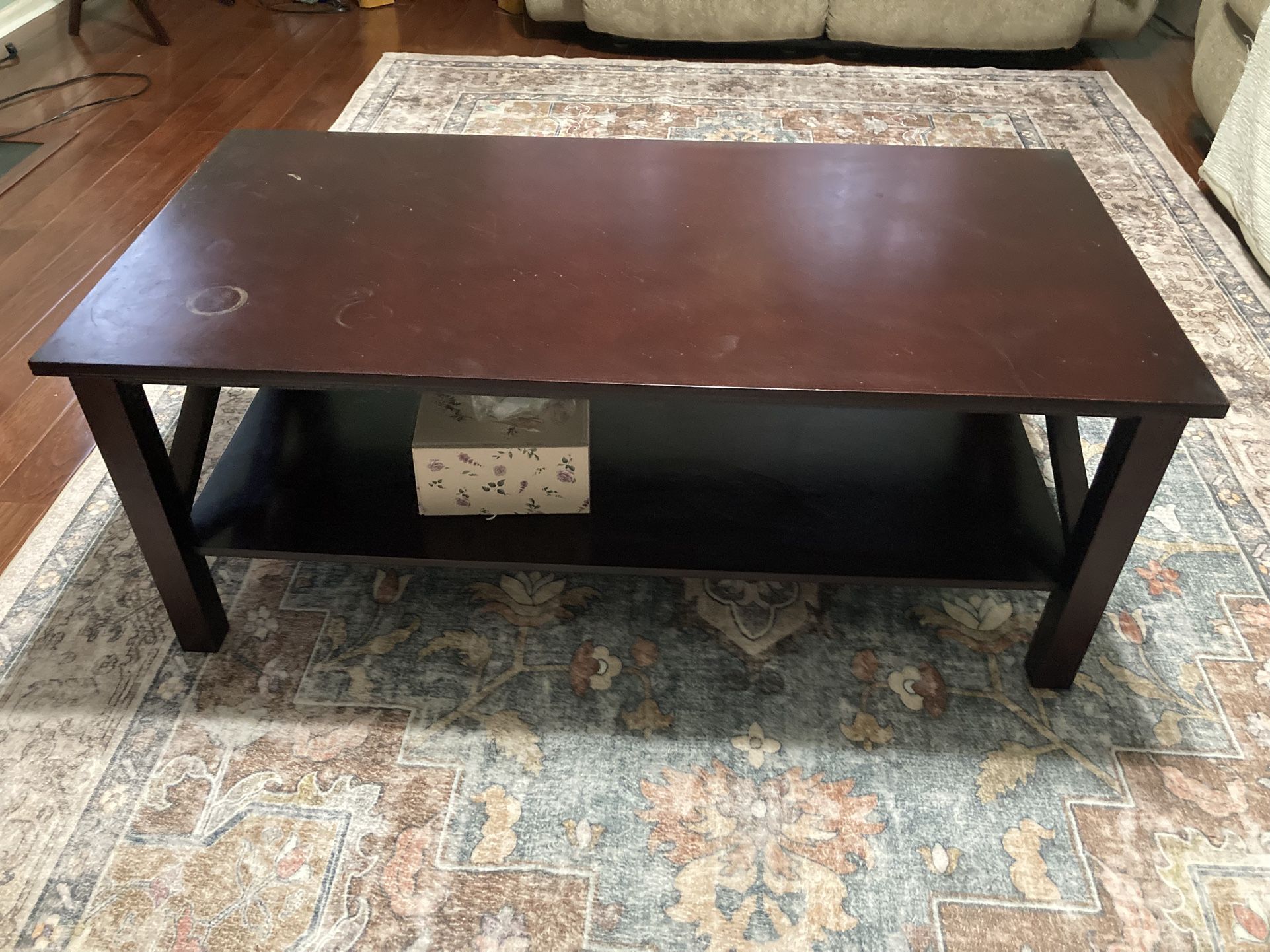 Dark Wood Coffee Table