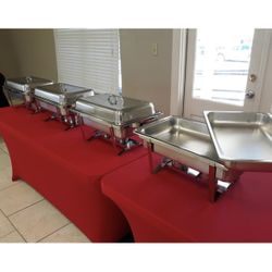 4 Pack Chafing Dish Buffet Stainless Steel 10 Quart