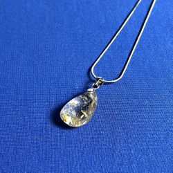 Titanium Crystal Pendant Crystal Pendant Crystal Necklace Titanium Crystal Necklace Titanium Crystal Jewelry (With Chain)