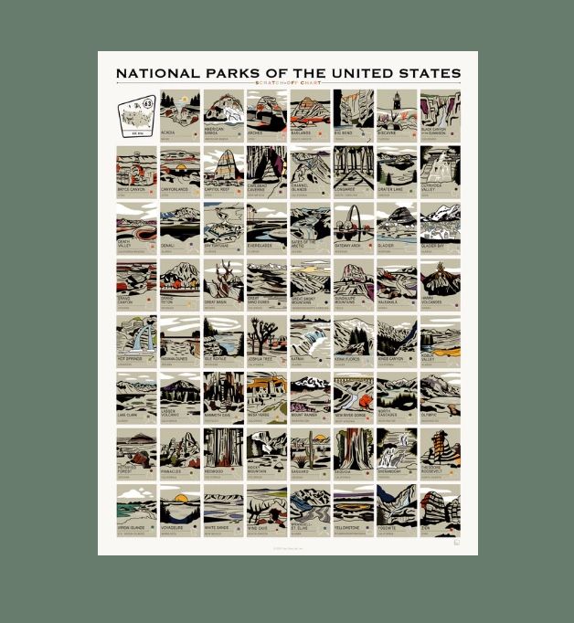 [Brand New] National Parks Scratch Off Chart 