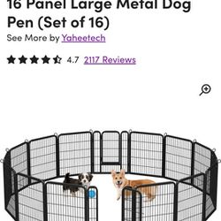 16 Panel Metal Dog Pen