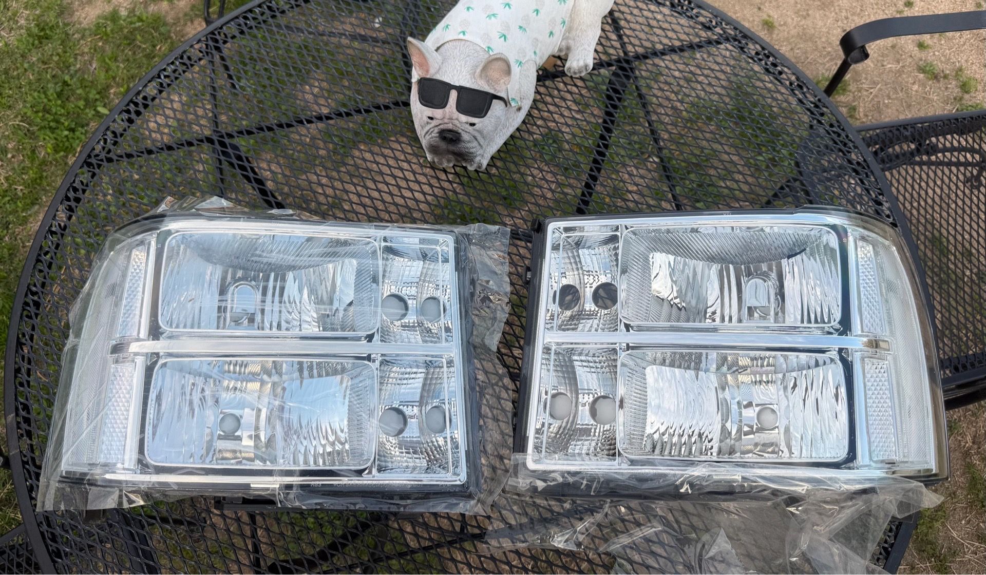 07-13 GMC Sierra Chrome Clear Headlights