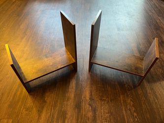 Elevated Wooden Shelves for Books Plants Knick-Knacks