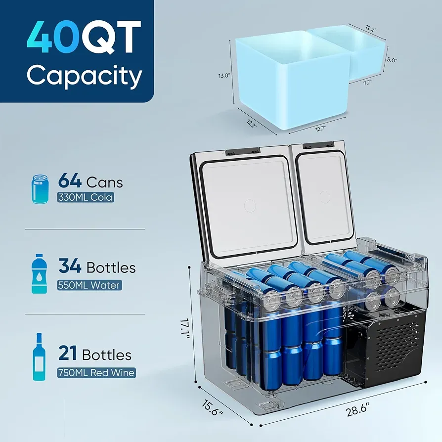 40qt Dual Zone 12v Refrigerator/freezer