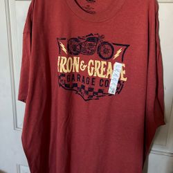 Sonoma Heathered Red Men’s Big And Tall T-shirt 4XB New 