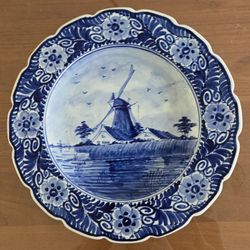Signed  Delfts Blauw Wall Plate