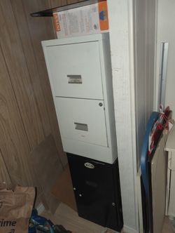 Filing Cabinet One Black One White Free