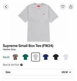 Supreme Small Box Tee (FW24) Size Medium
