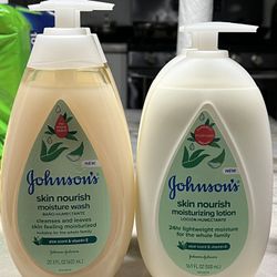 Johnson's SKIN NOURISH moisture wash & Lotion $4 Each