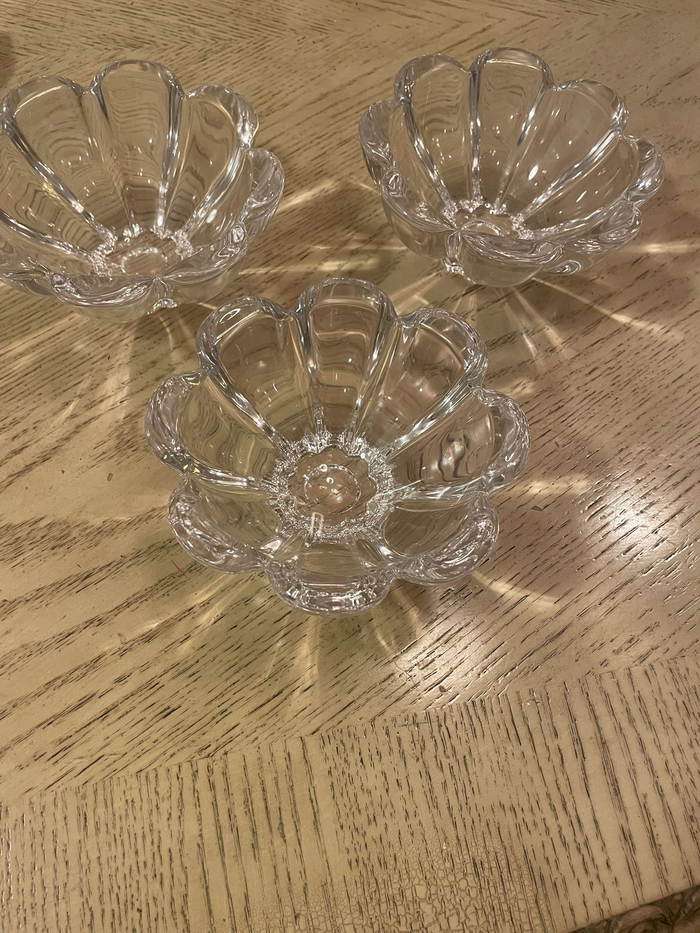 Mikasa "Zinnia" crystal bowl set