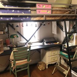Steel Bunk Bed With Desk