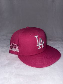 Pink LA fitted hat