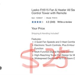 Lasko Heater and Fan