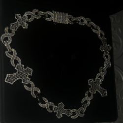 18 k Gold Plated 15 mm Infinity Link Cross Cuban 