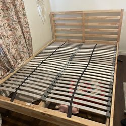 IKEA Tarva bed frame with upgraded slats and mattress