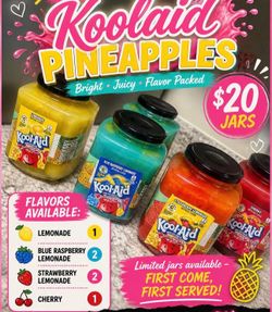 Pineapple koolaid jars