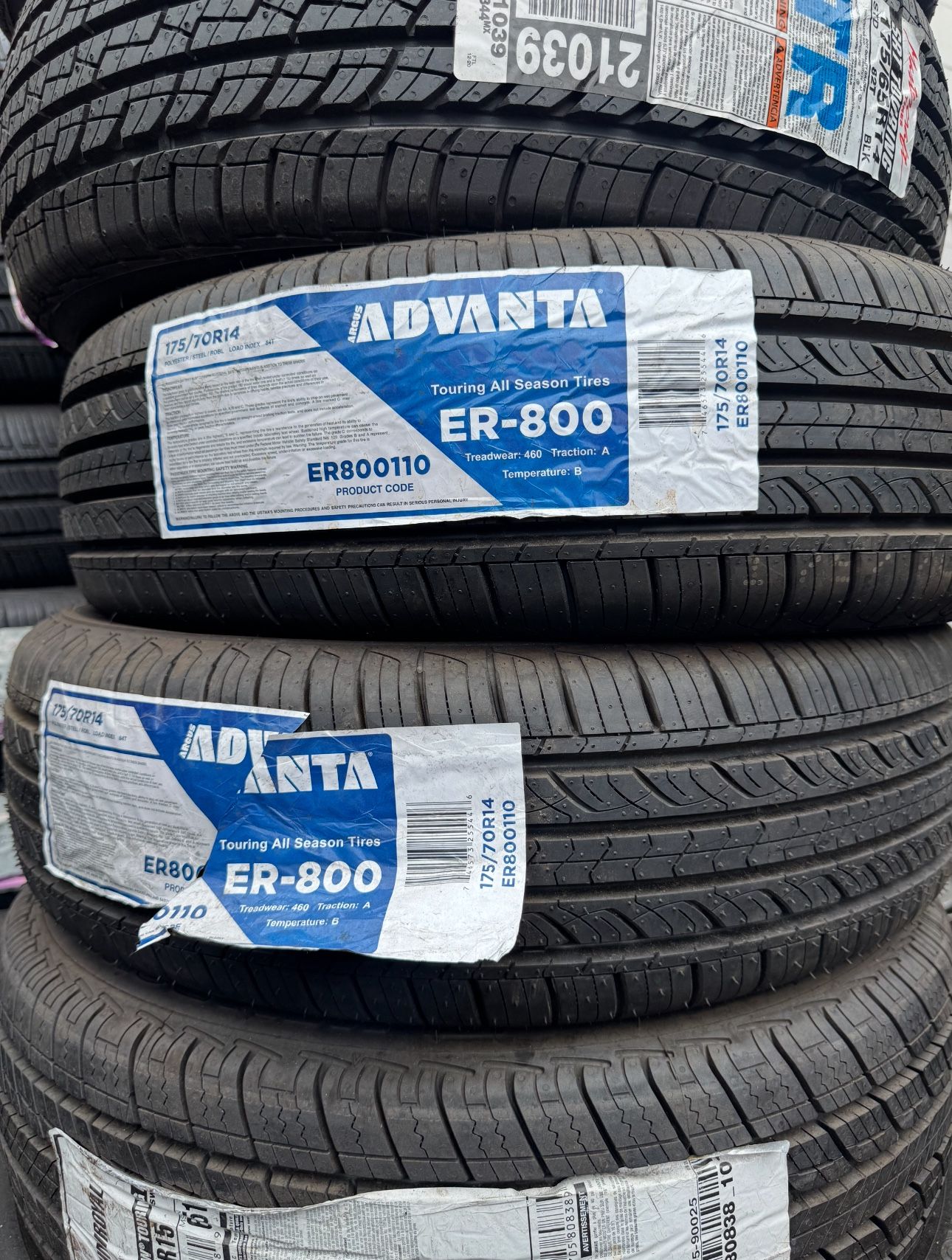 New Advanta 175/70R14 ER-800 Tires