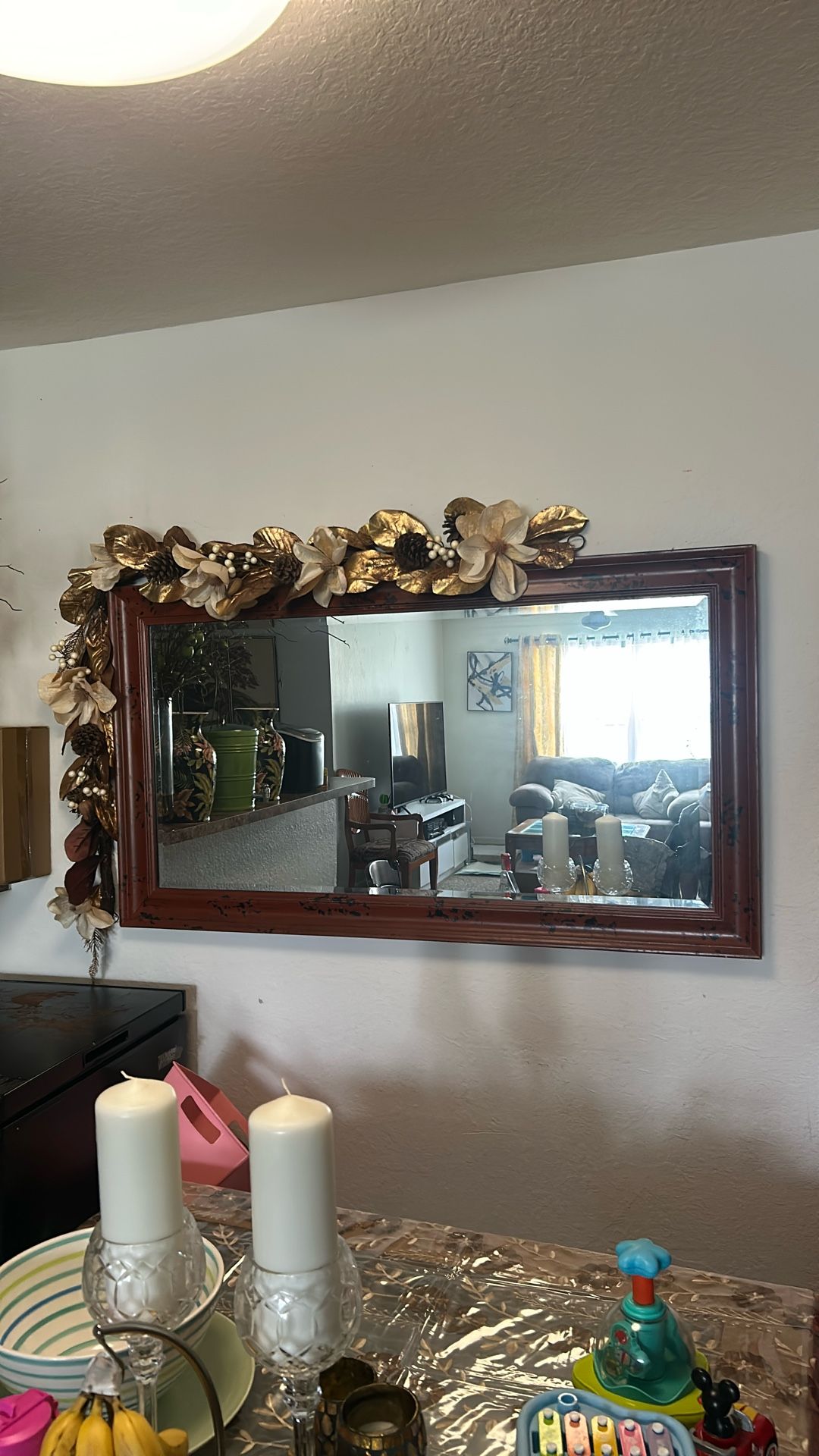 Mirror With Flowers