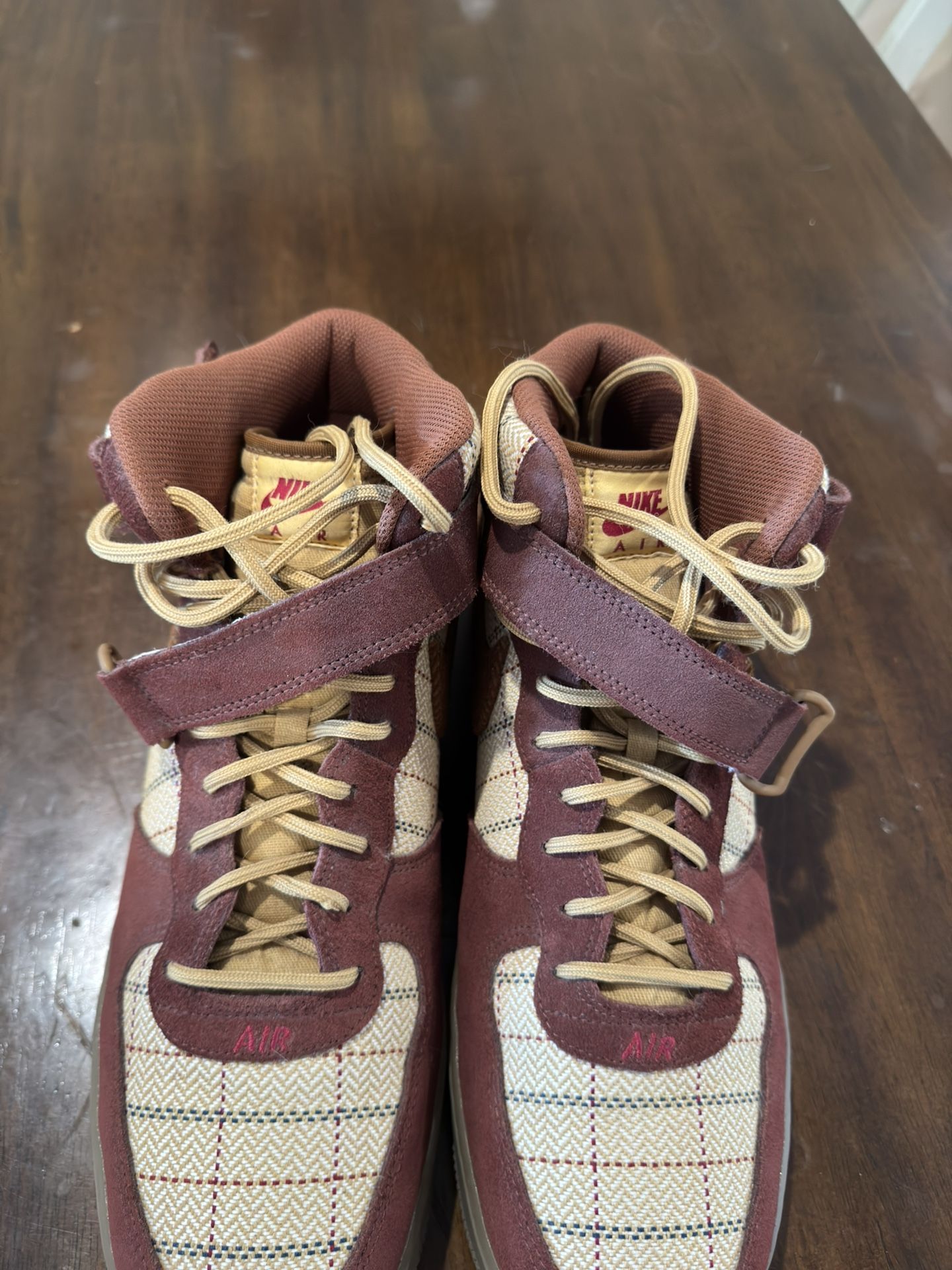 Nike Air Force 1 Mid Plaid Brown CT1206-900 (Size 13)