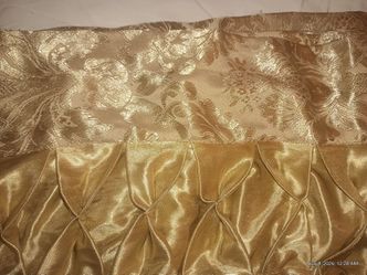 Gold curtain panels