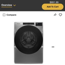  Whirlpool 4.5 Cu. Ft. Front Load Washer