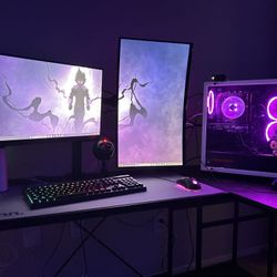 Pc + Two Keyboards, Mice And One Monitor 