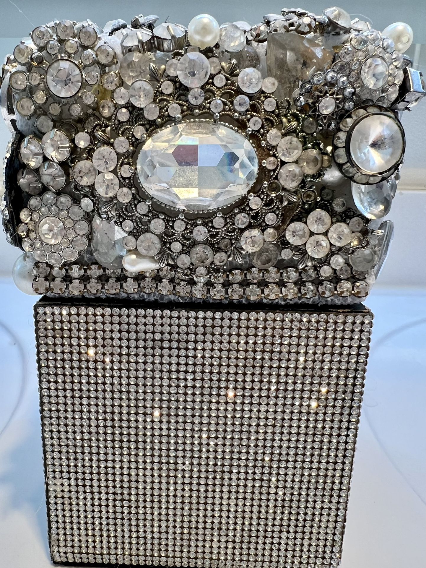 Stunning Rhinestone And Pearl Centerpiece
