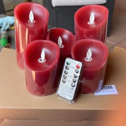 Flameless Led Candles With Remote Control  5 Candles