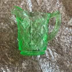 Uranium Glass Cup With Texture 