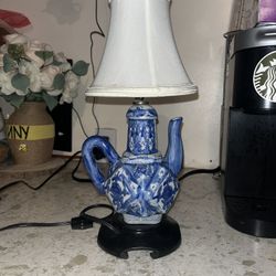 Mini Antique Lamp Blue/white