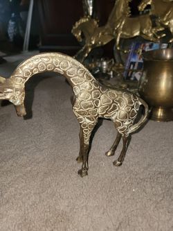 Brass Giraffe Figurine