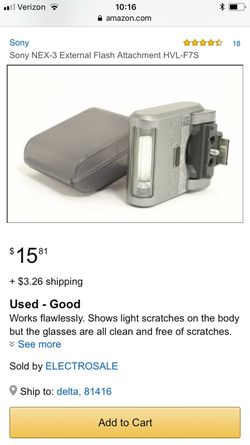 Sony external flash attachment with case