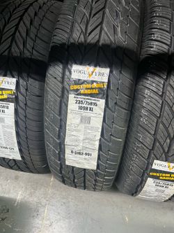 235/75R15 Vogue White & Gold Tires – Brand New – Luxury Custom Look