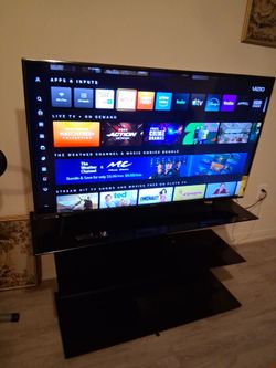 55 inch TV V with Table glass