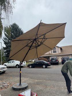 Large Outdoor Patio Umbrella with Base