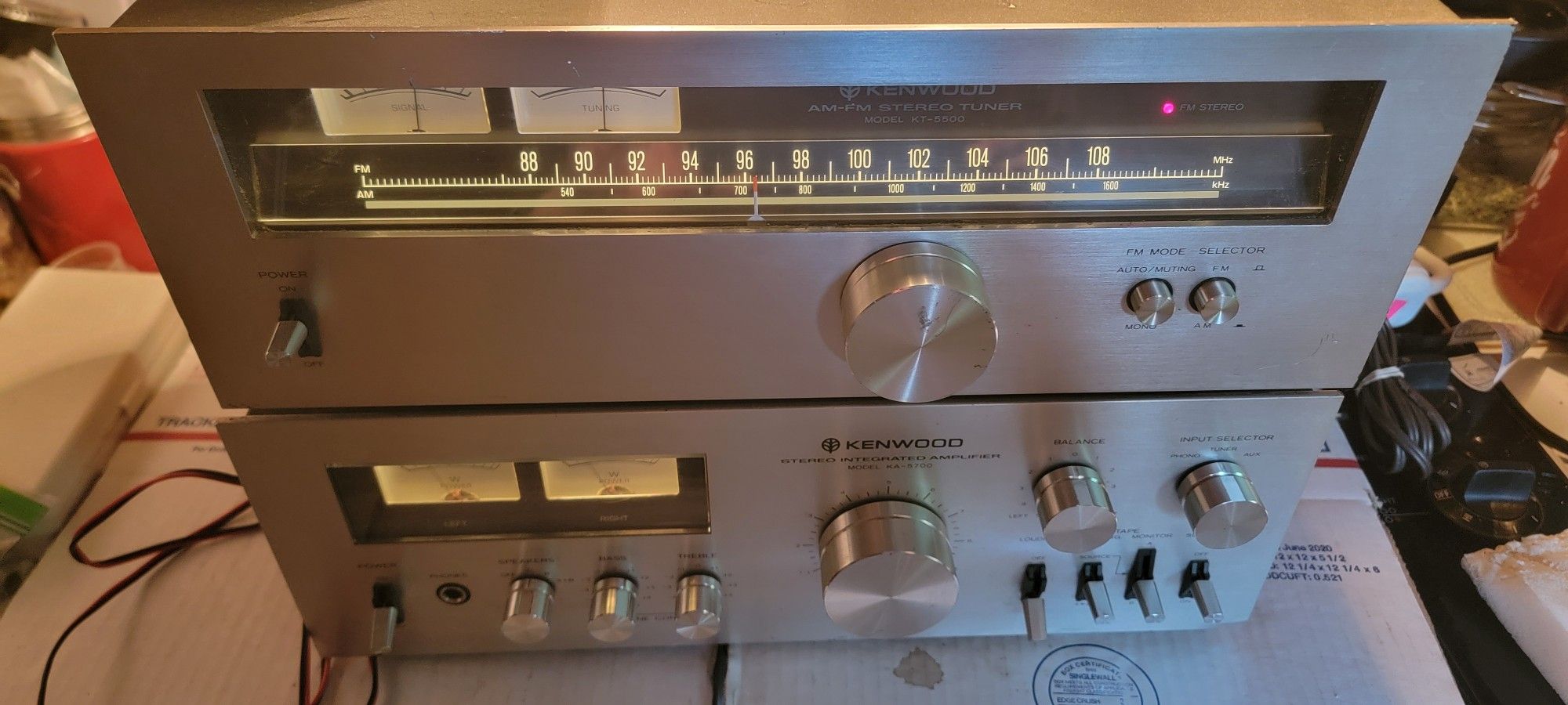 Kenwood Ka-5700 Amplifier And Kt 5500 Tuner Pick Up Only