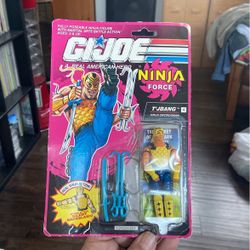 1991 GI JOE TJ BANG NINJA FIGURE NIP ON CARD